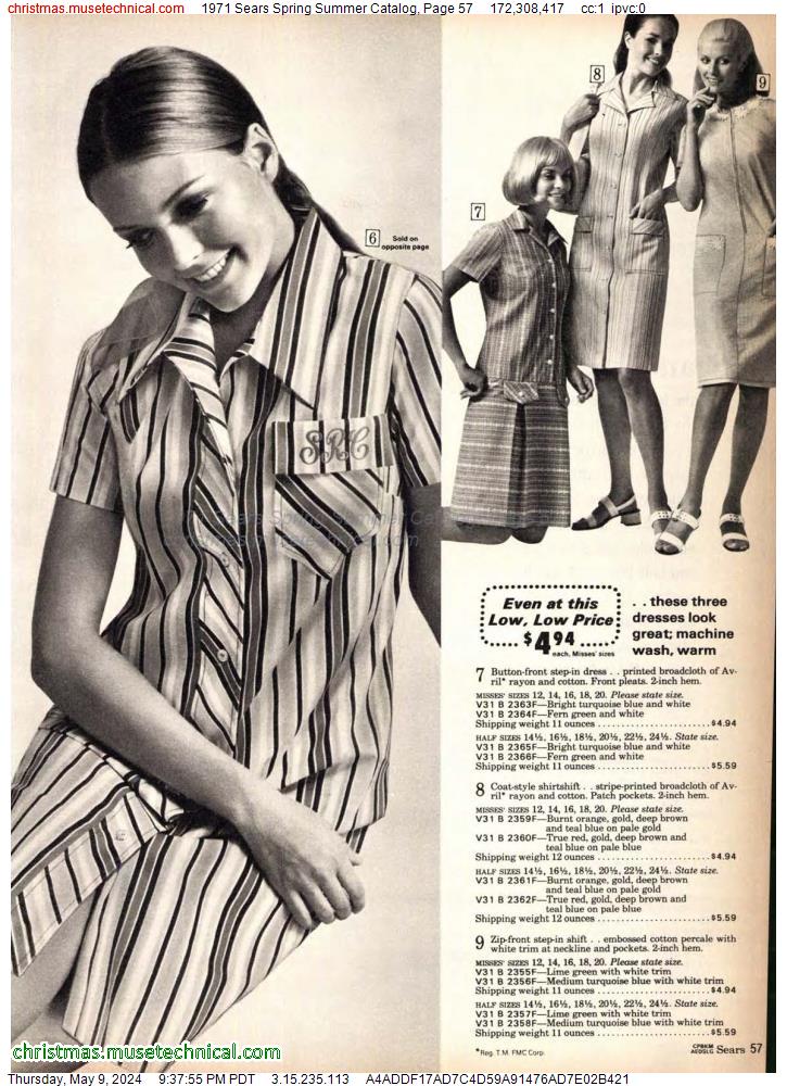 1971 Sears Spring Summer Catalog, Page 57