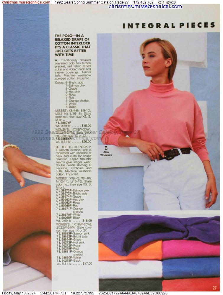 1992 Sears Spring Summer Catalog, Page 27