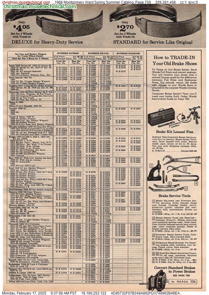 1966 Montgomery Ward Spring Summer Catalog, Page 759