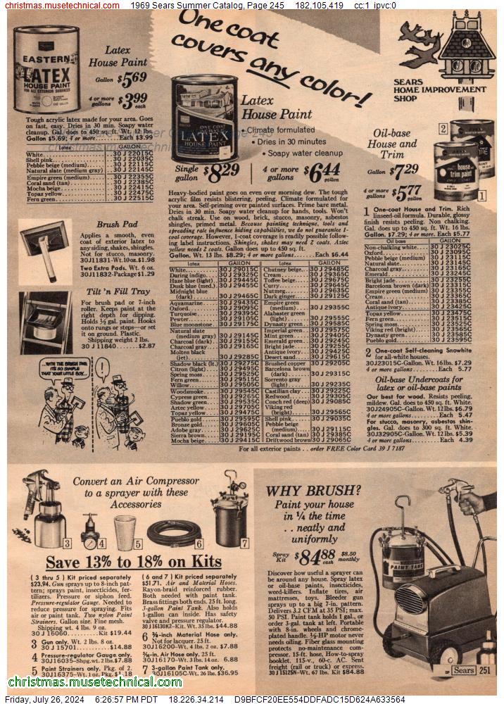 1969 Sears Summer Catalog, Page 245