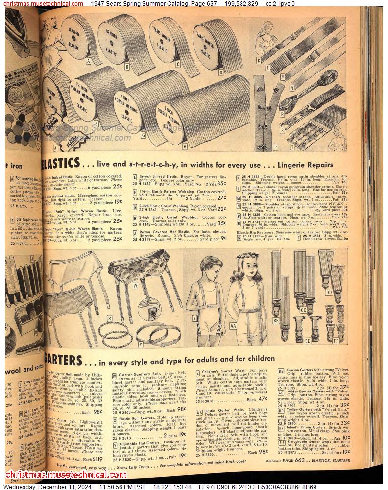 1947 Sears Spring Summer Catalog, Page 637