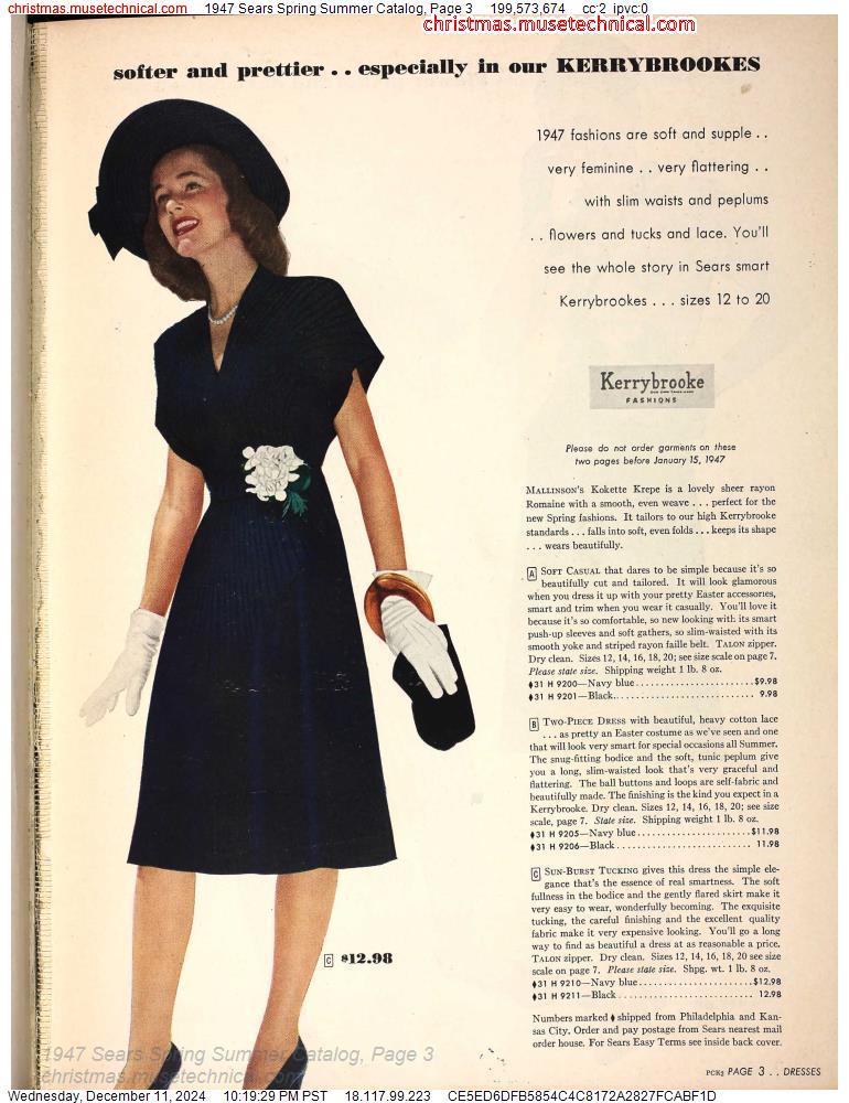 1947 Sears Spring Summer Catalog, Page 3