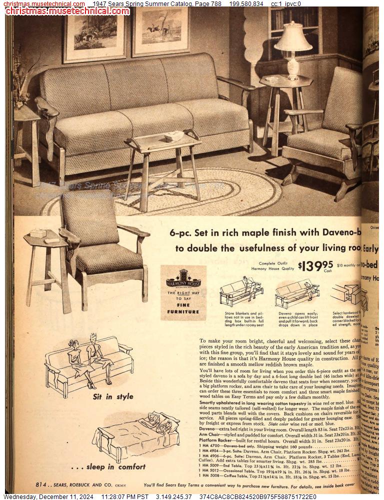 1947 Sears Spring Summer Catalog, Page 788