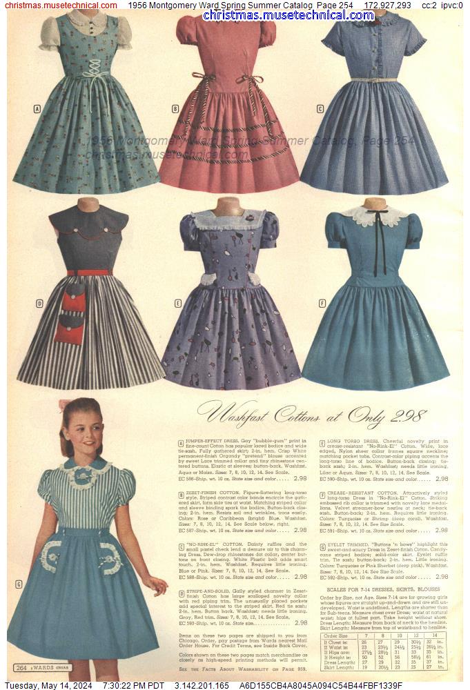 1956 Montgomery Ward Spring Summer Catalog, Page 254