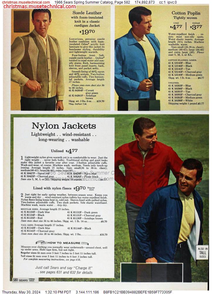 1966 Sears Spring Summer Catalog, Page 582