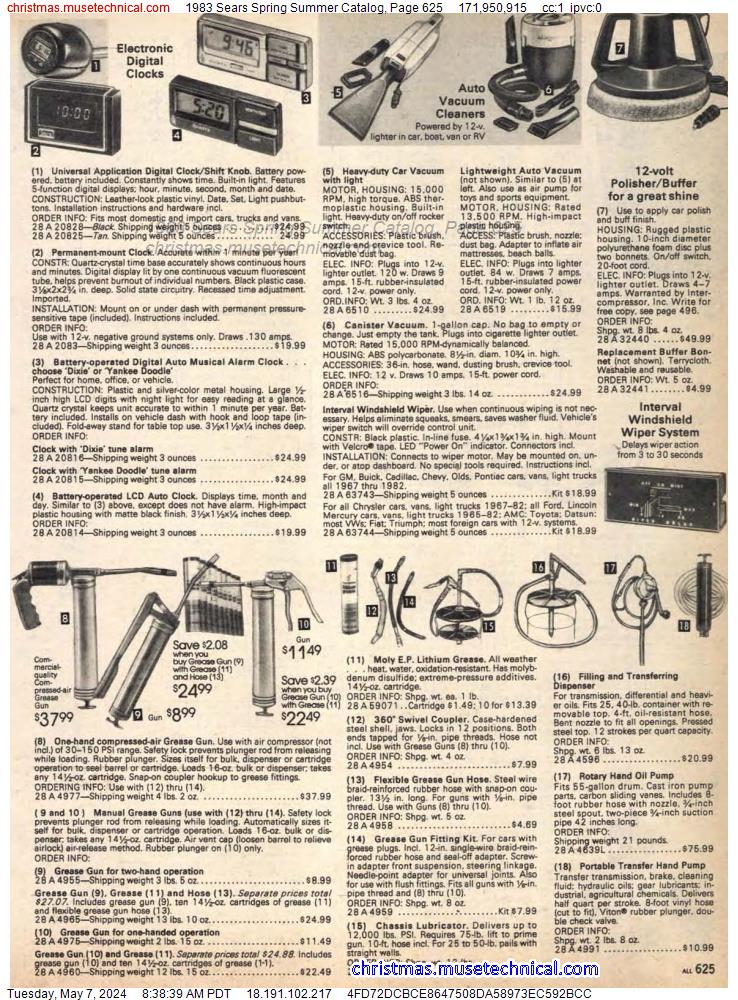 1983 Sears Spring Summer Catalog, Page 625