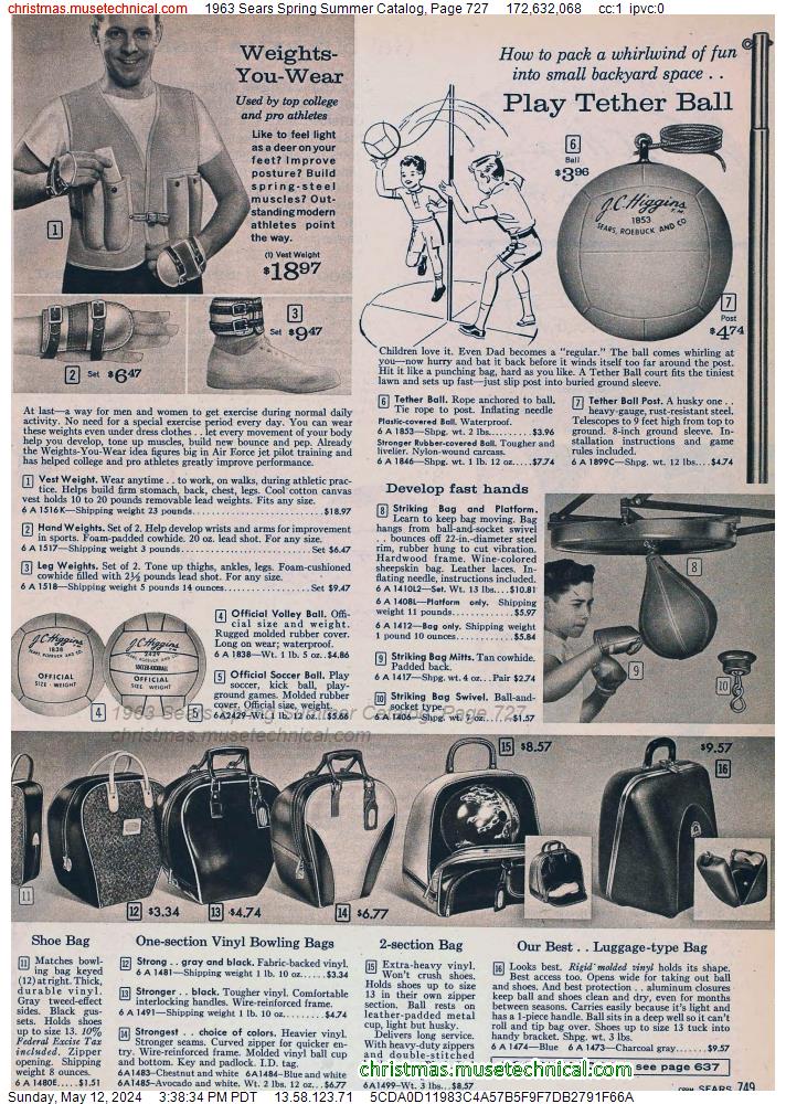 1963 Sears Spring Summer Catalog, Page 727