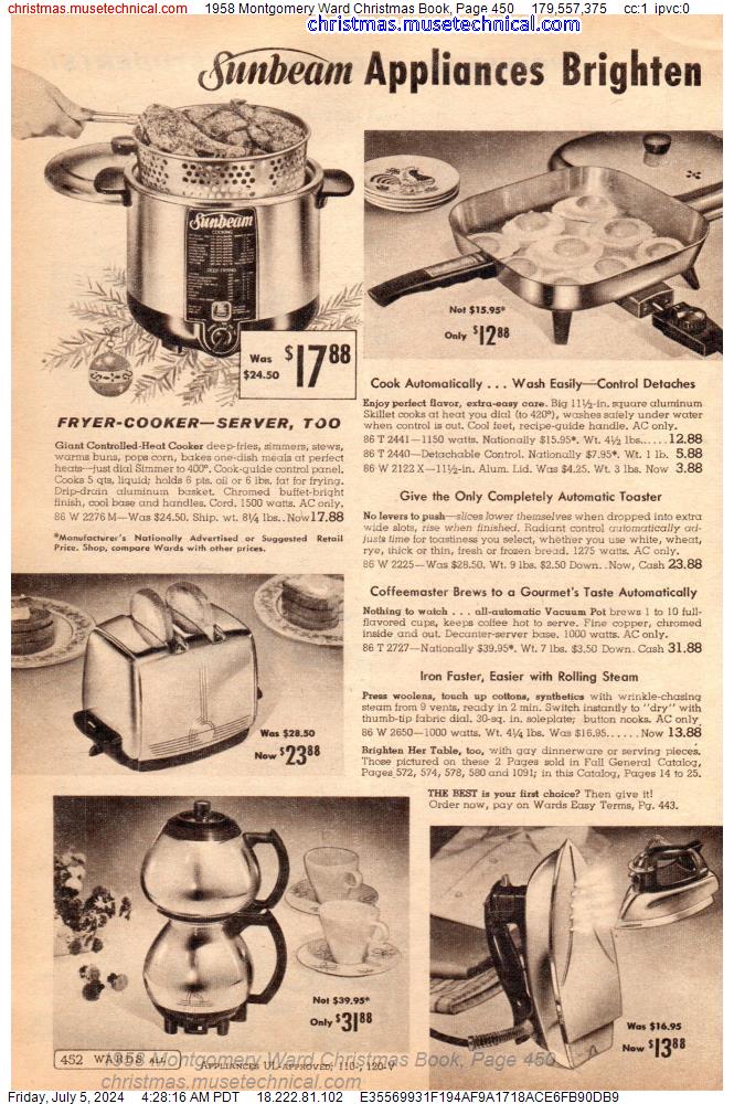 1958 Montgomery Ward Christmas Book, Page 450