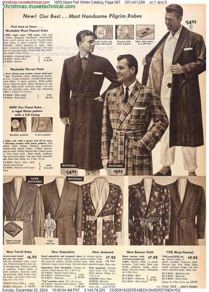 1955 Sears Fall Winter Catalog, Page 567