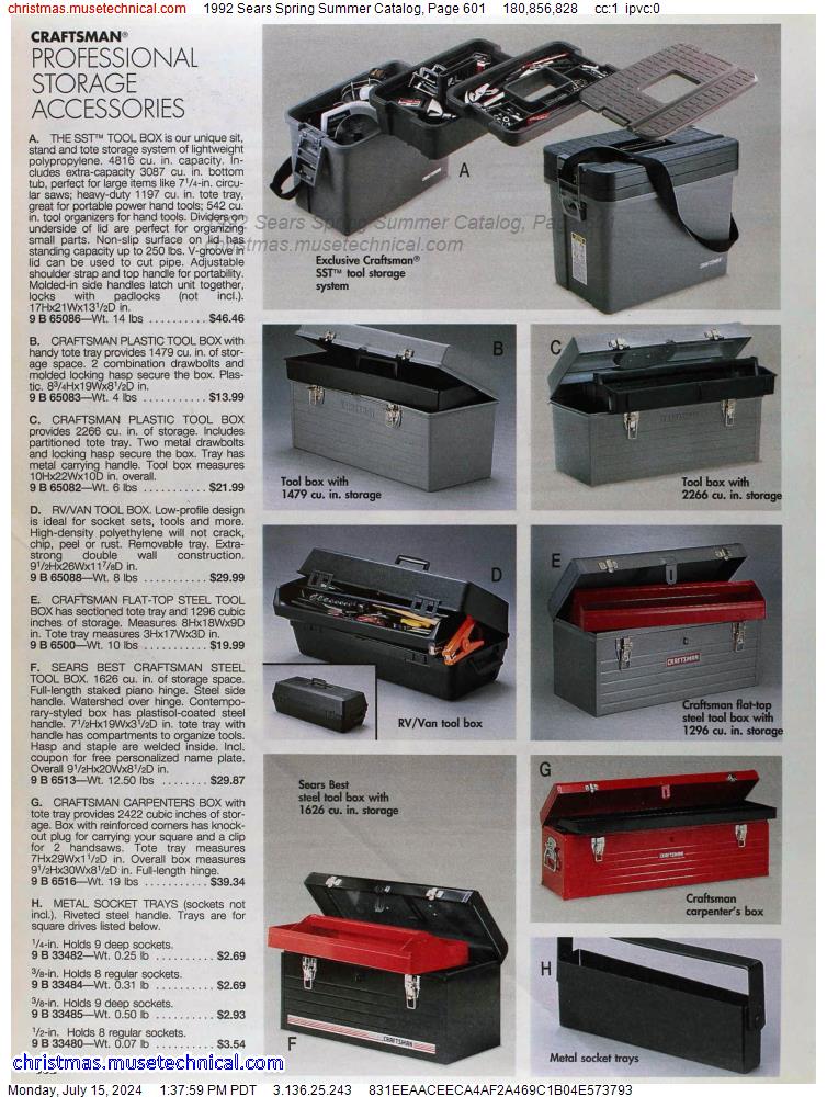 1992 Sears Spring Summer Catalog, Page 601