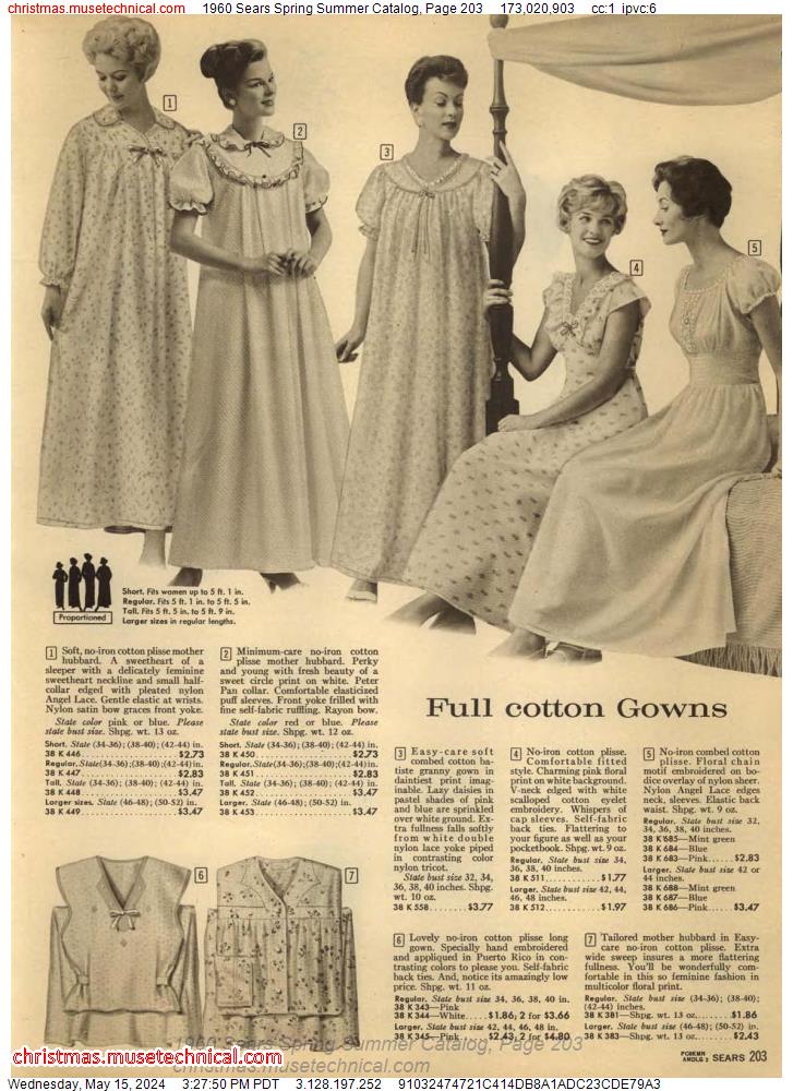 1960 Sears Spring Summer Catalog, Page 203