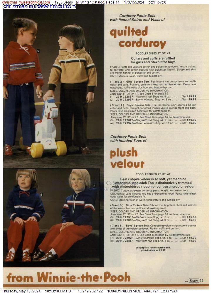 1980 Sears Fall Winter Catalog, Page 11