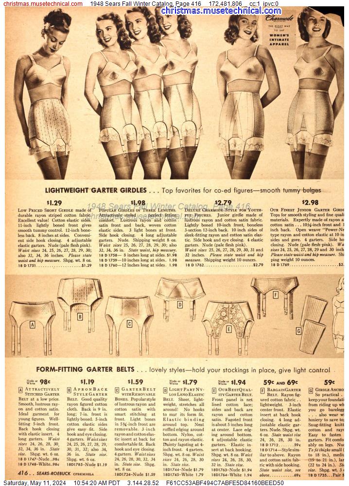 1948 Sears Fall Winter Catalog, Page 416