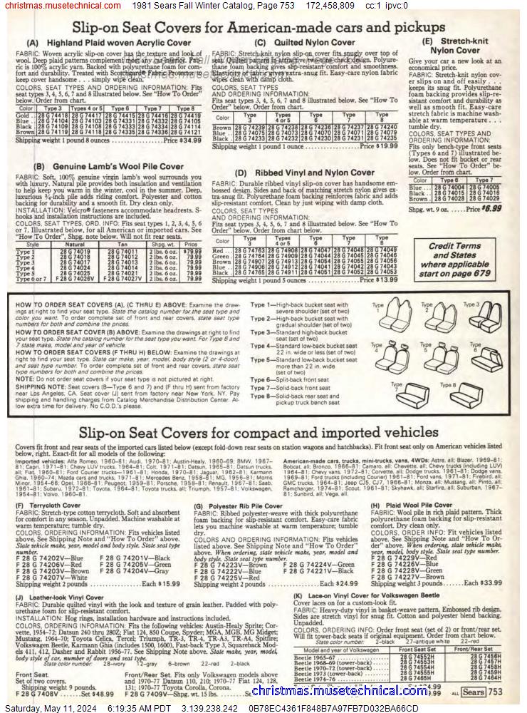 1981 Sears Fall Winter Catalog, Page 753