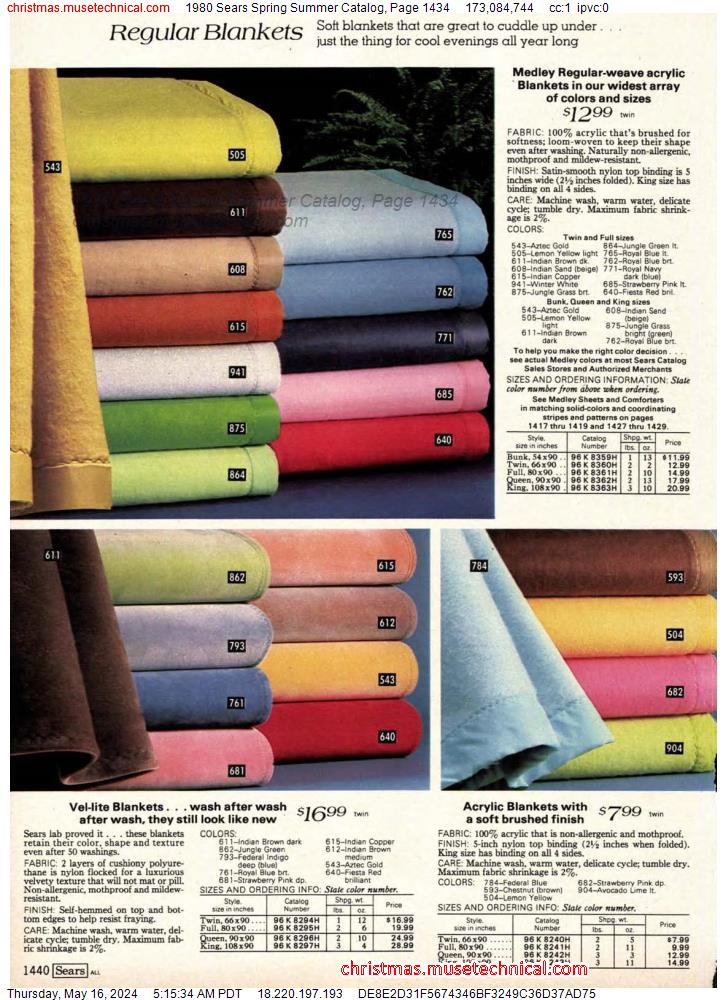 1980 Sears Spring Summer Catalog, Page 1434