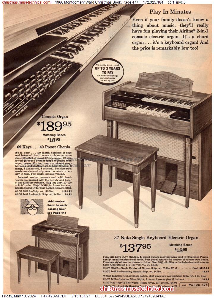 1966 Montgomery Ward Christmas Book, Page 477