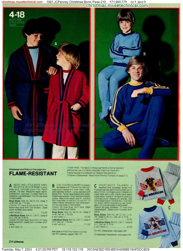 1981 JCPenney Christmas Book, Page 210