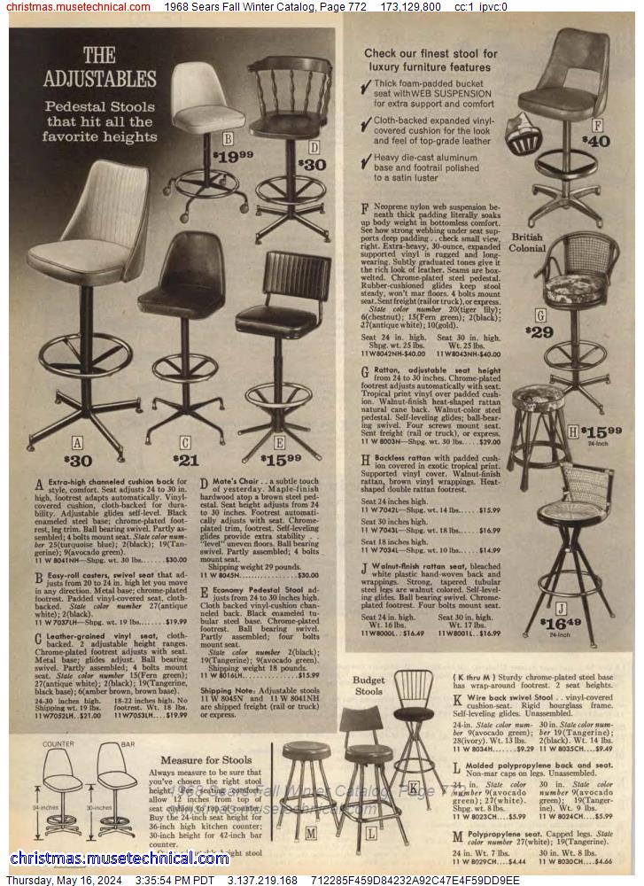 1968 Sears Fall Winter Catalog, Page 772