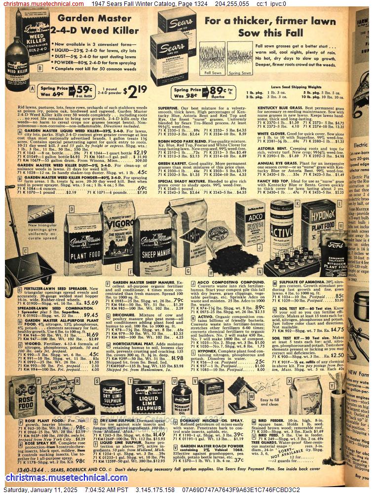 1947 Sears Fall Winter Catalog, Page 1324