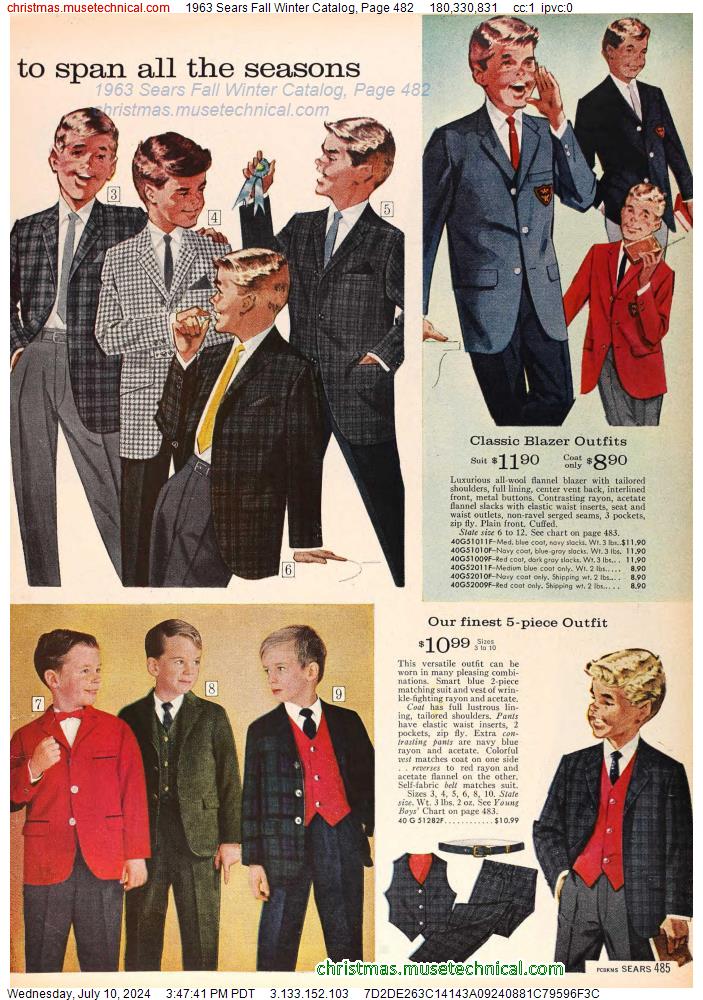 1963 Sears Fall Winter Catalog, Page 482
