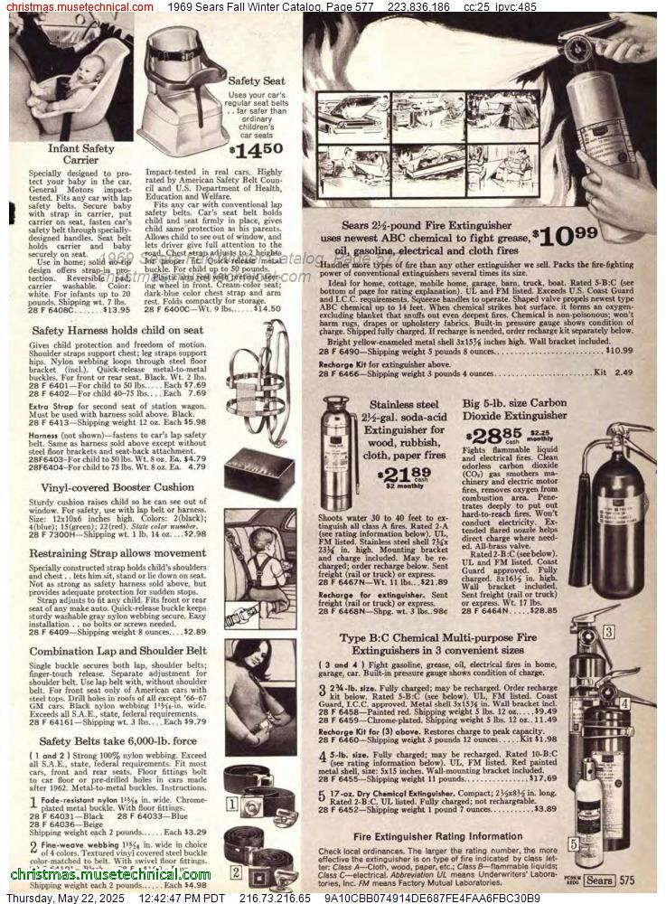 1969 Sears Fall Winter Catalog, Page 577