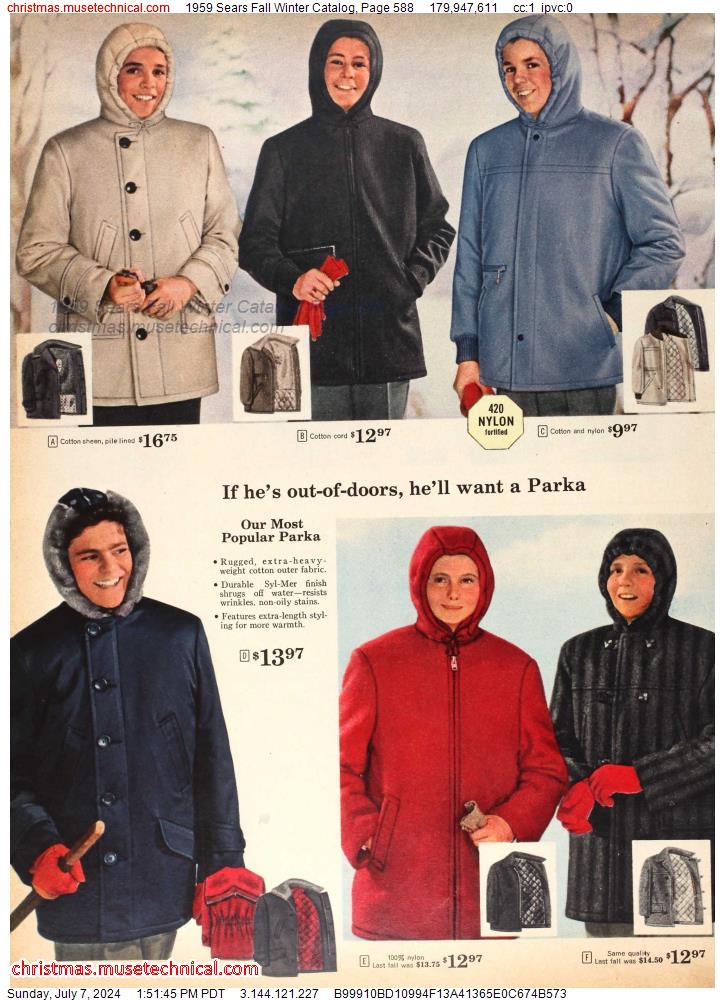 1959 Sears Fall Winter Catalog, Page 588