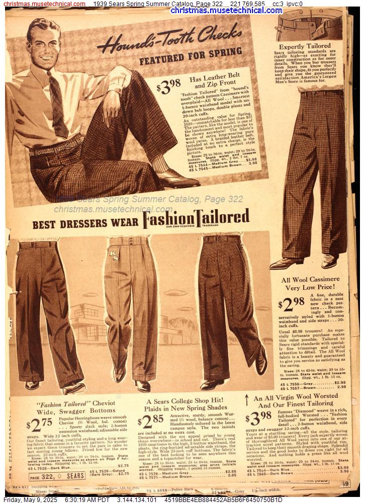 1939 Sears Spring Summer Catalog, Page 322