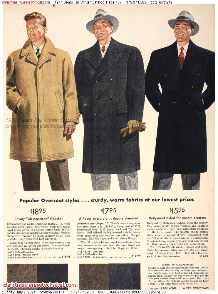 1944 Sears Fall Winter Catalog, Page 457