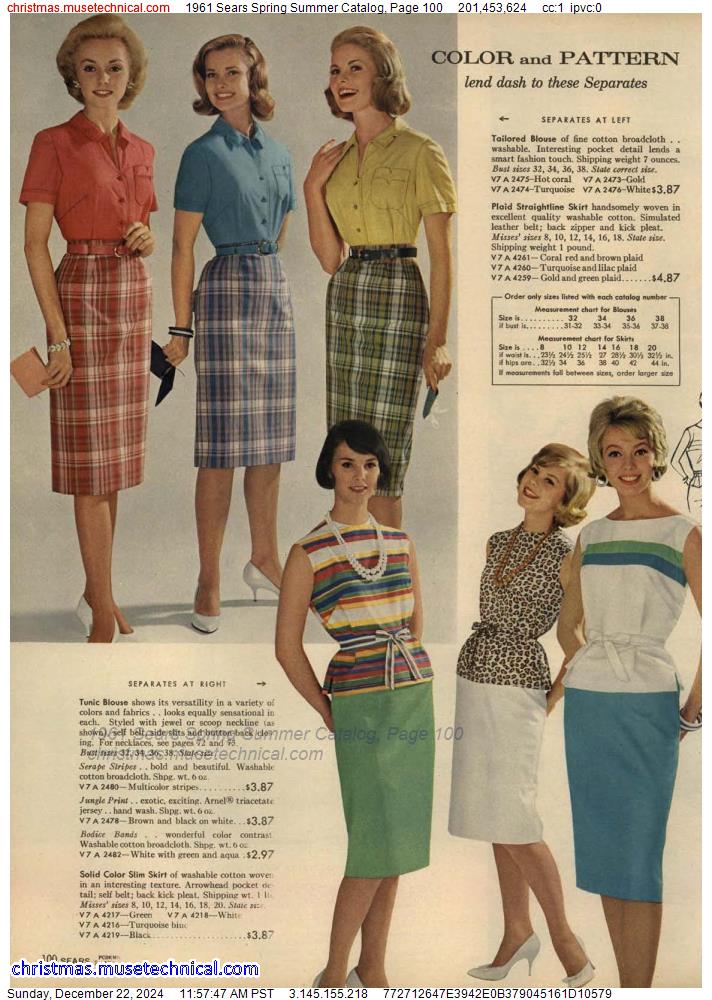 1961 Sears Spring Summer Catalog, Page 100