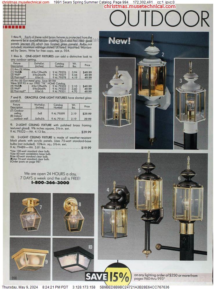1991 Sears Spring Summer Catalog, Page 994