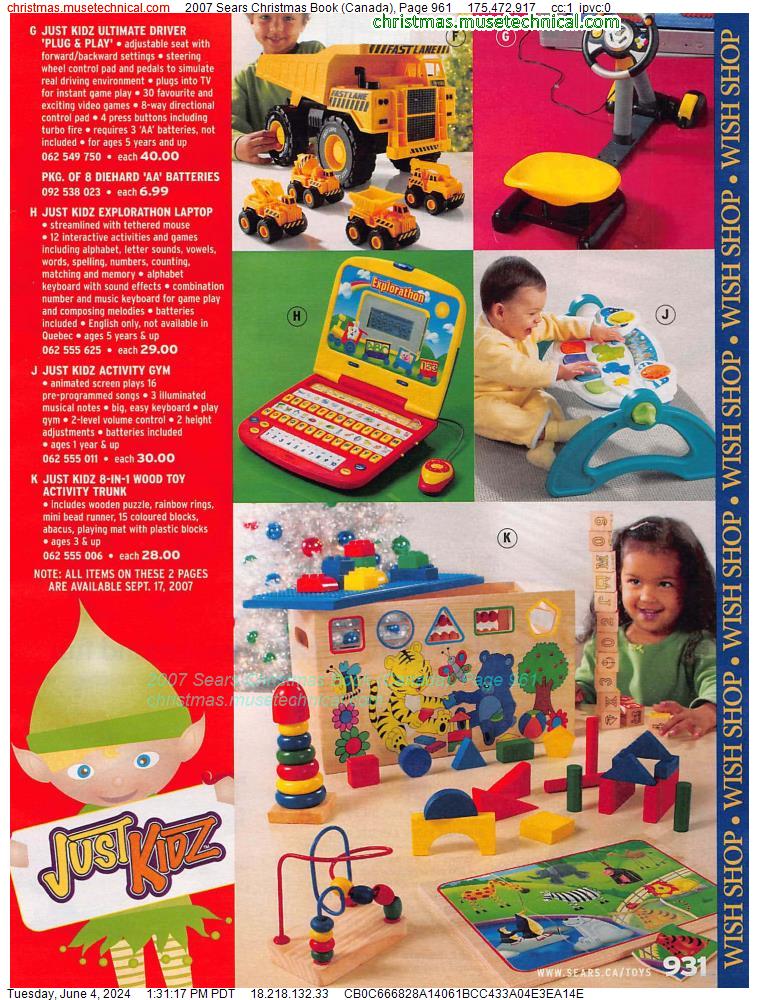 2007 Sears Christmas Book (Canada), Page 961