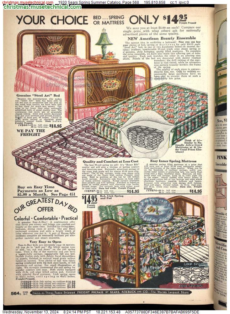 1930 Sears Spring Summer Catalog, Page 568