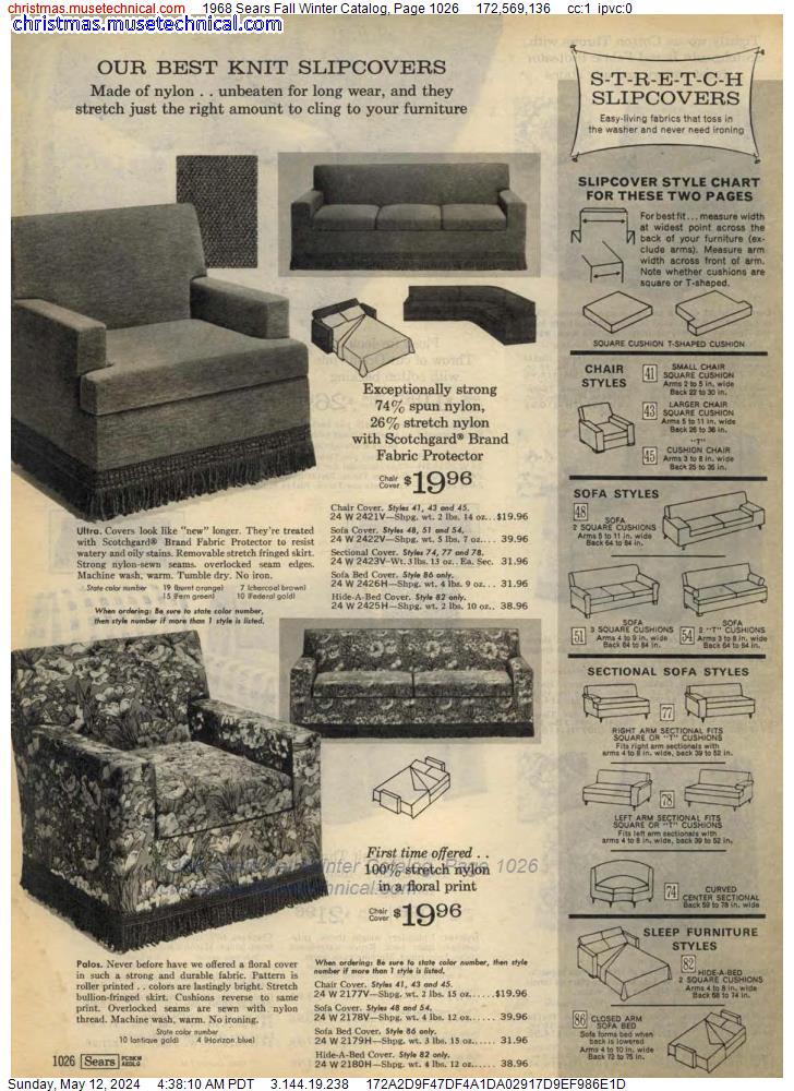 1968 Sears Fall Winter Catalog, Page 1026