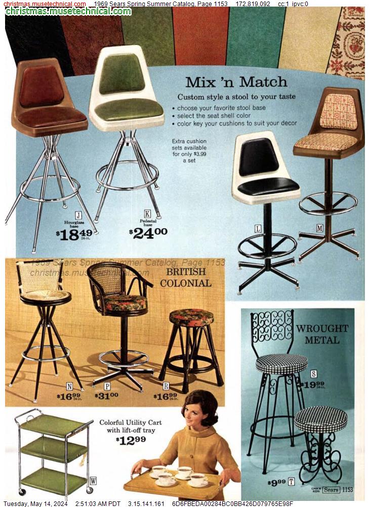 1969 Sears Spring Summer Catalog, Page 1153