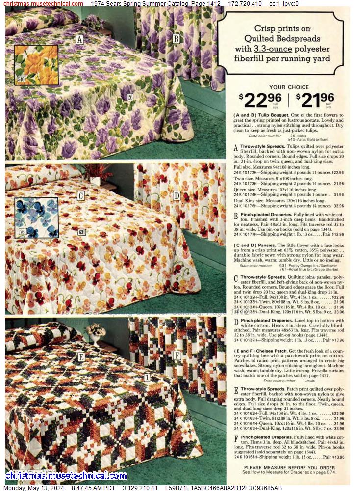 1974 Sears Spring Summer Catalog, Page 1412