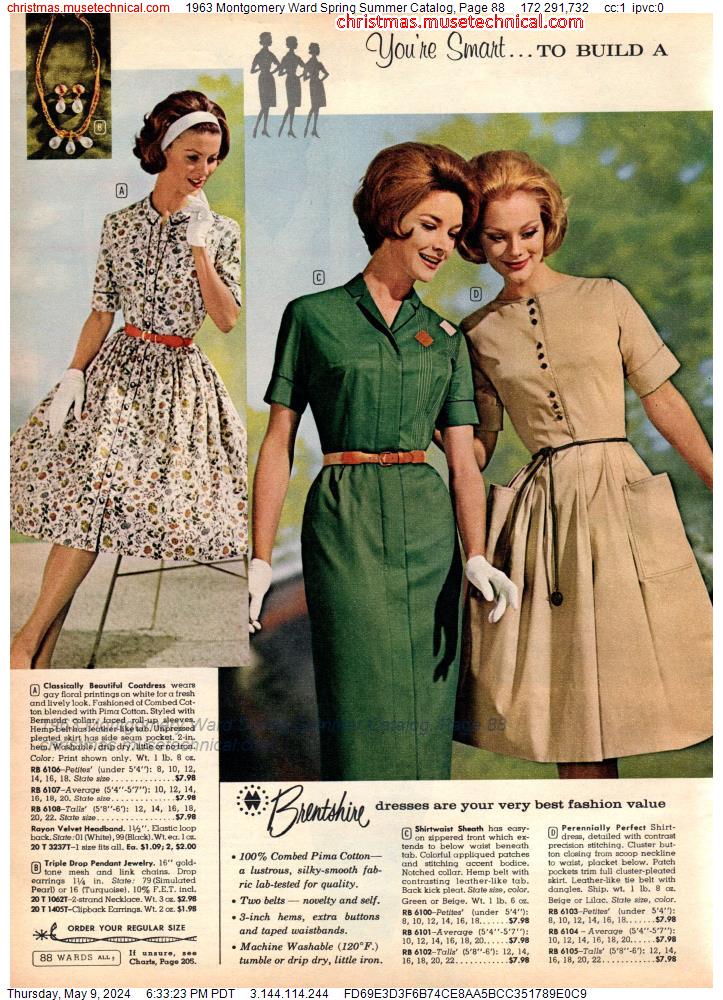 1963 Montgomery Ward Spring Summer Catalog, Page 88