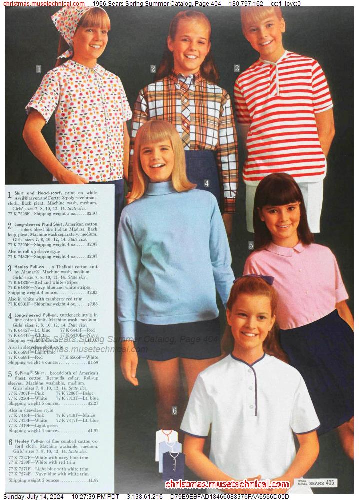 1966 Sears Spring Summer Catalog, Page 404