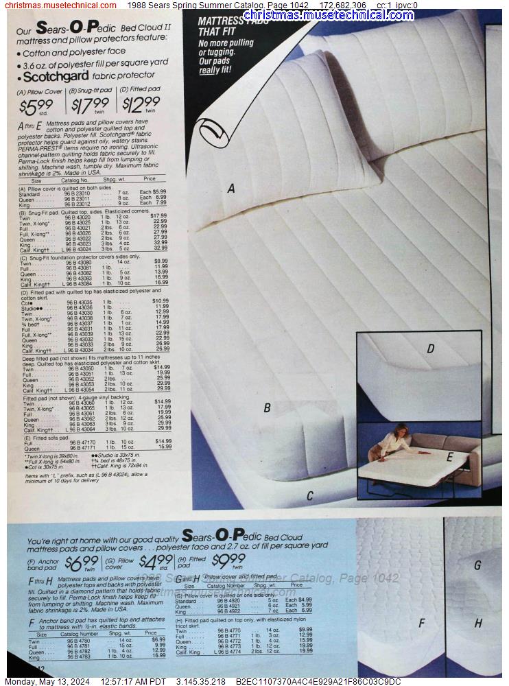 1988 Sears Spring Summer Catalog, Page 1042