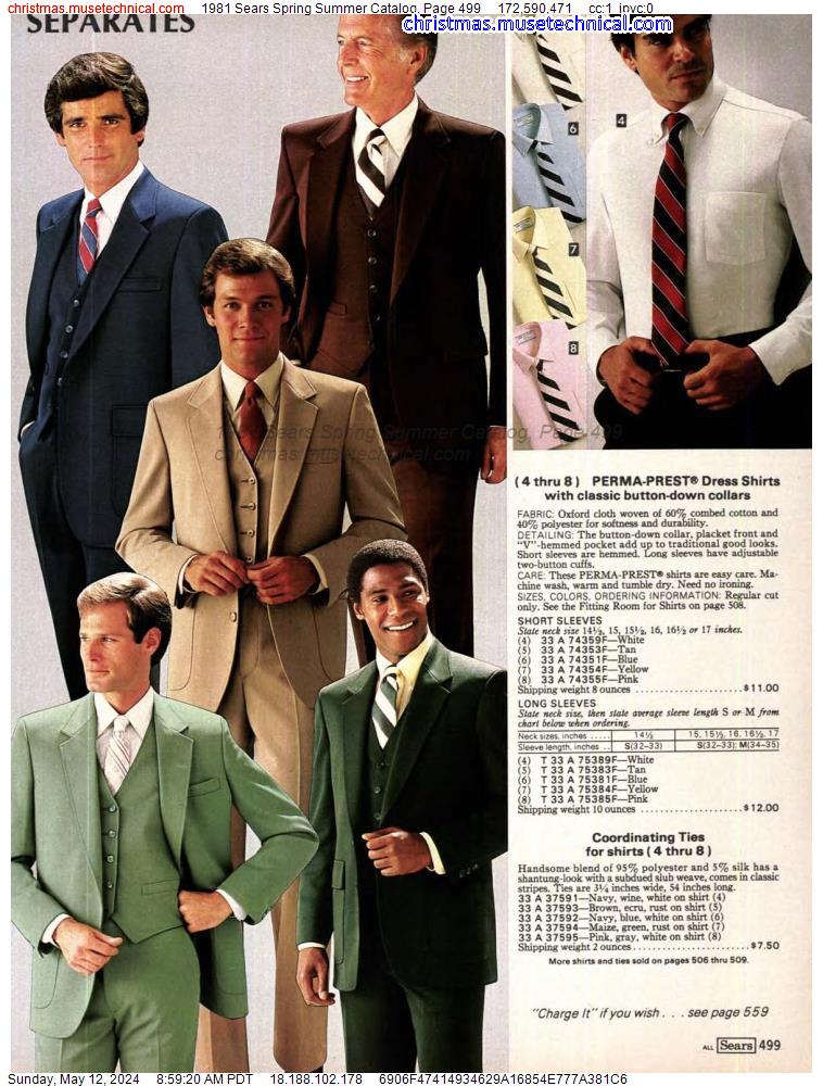 1981 Sears Spring Summer Catalog, Page 499