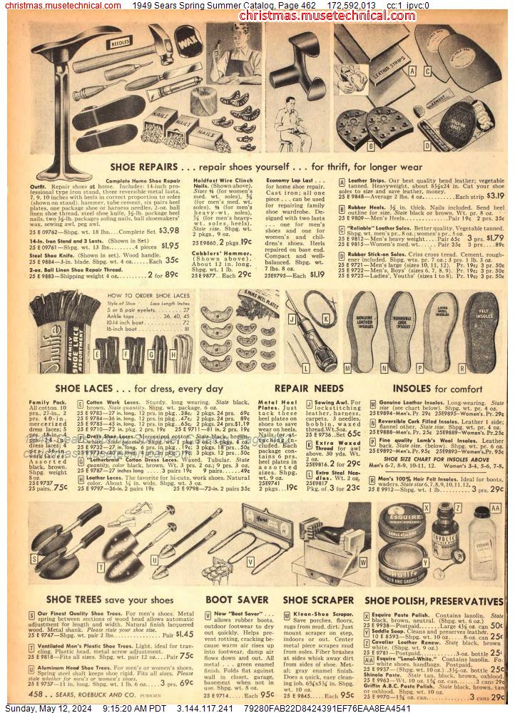 1949 Sears Spring Summer Catalog, Page 462