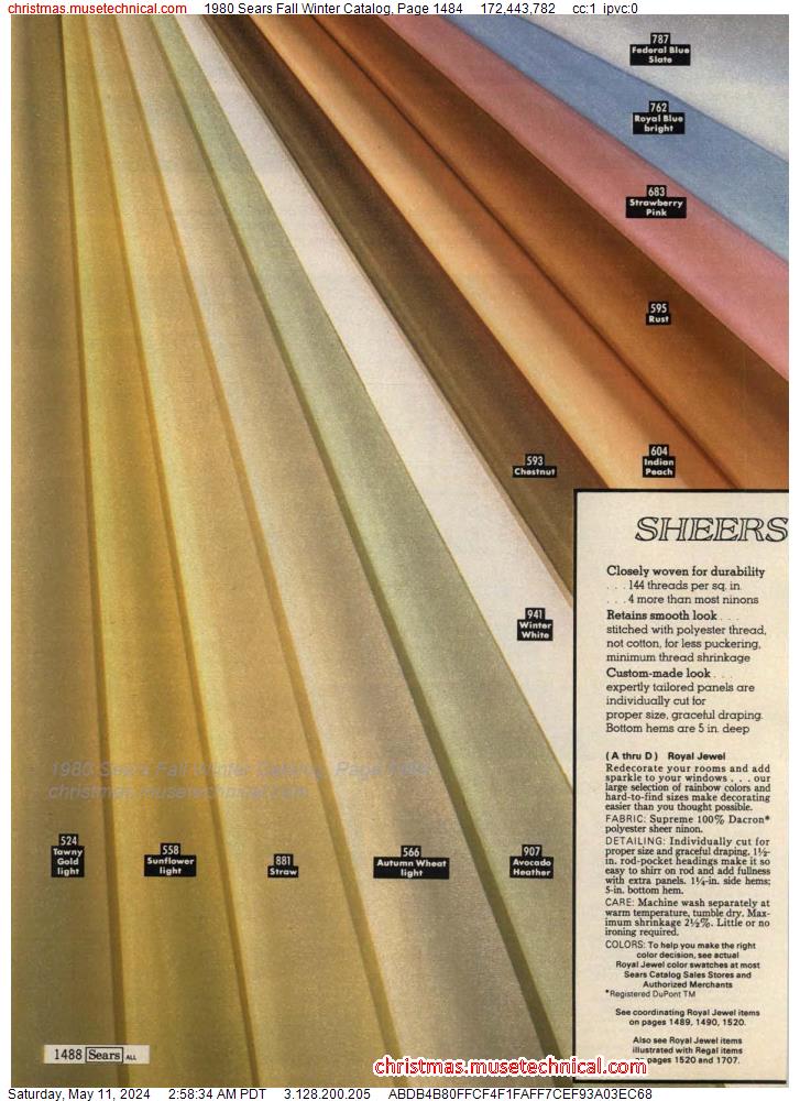 1980 Sears Fall Winter Catalog, Page 1484