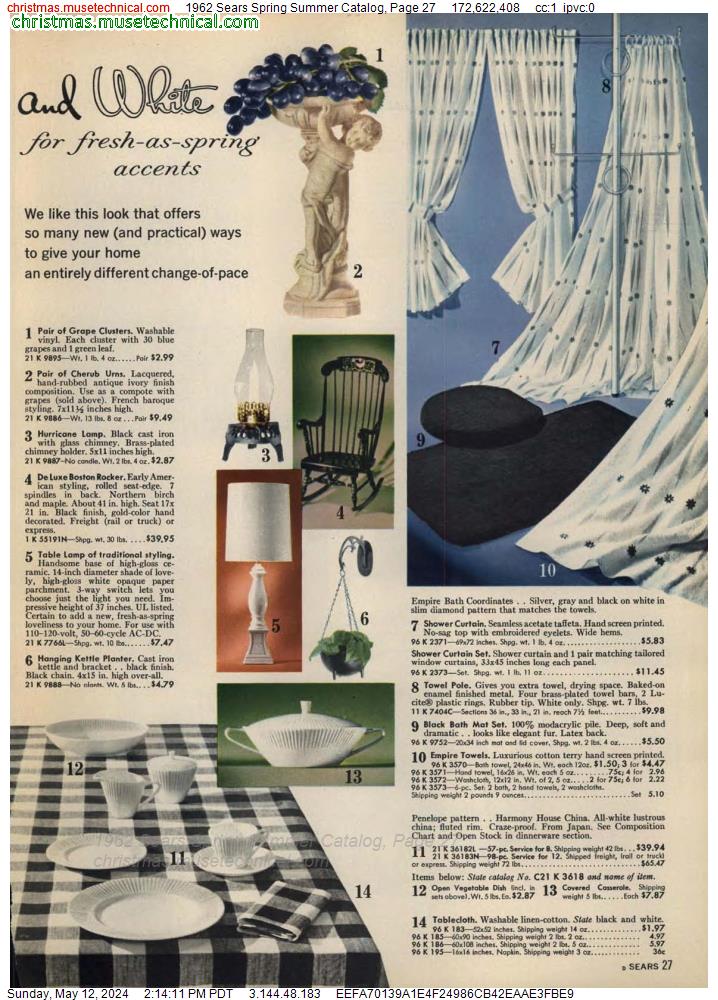 1962 Sears Spring Summer Catalog, Page 27