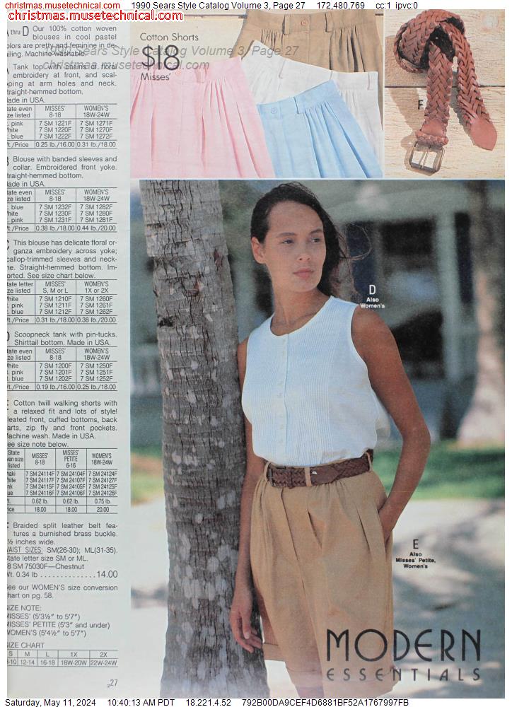1990 Sears Style Catalog Volume 3, Page 27