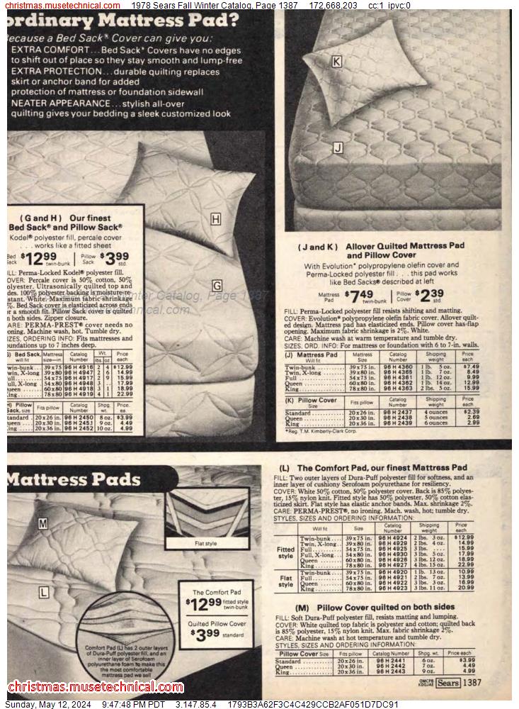 1978 Sears Fall Winter Catalog, Page 1387