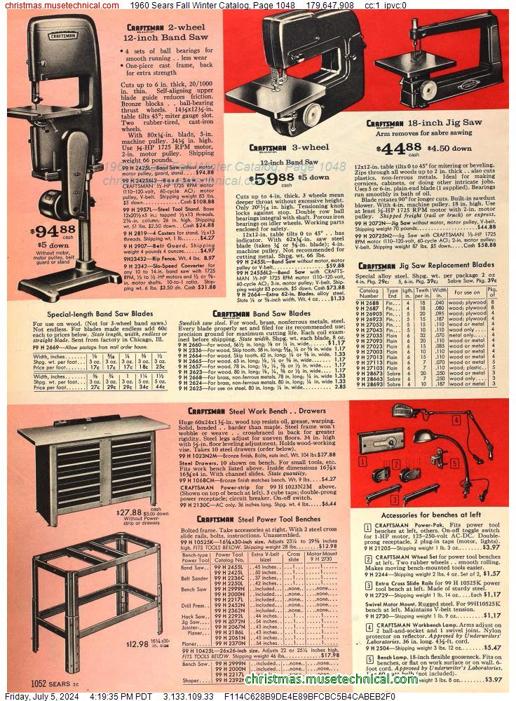 1960 Sears Fall Winter Catalog, Page 1048