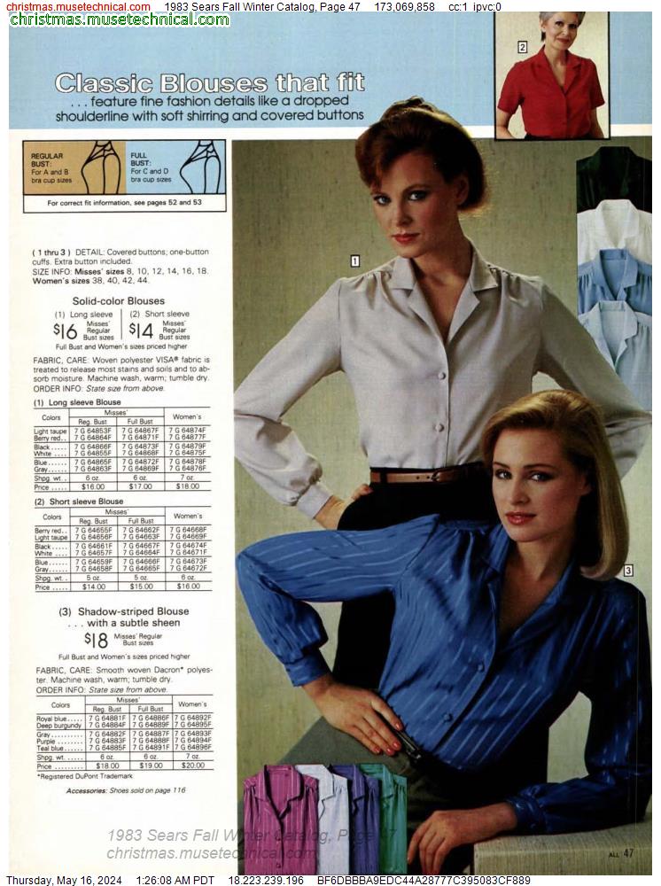 1983 Sears Fall Winter Catalog, Page 47