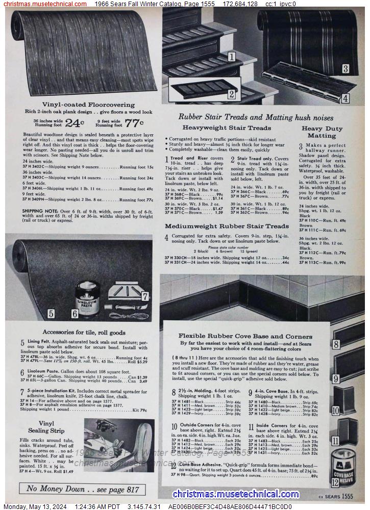 1966 Sears Fall Winter Catalog, Page 1555