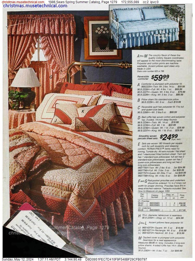1986 Sears Spring Summer Catalog, Page 1279