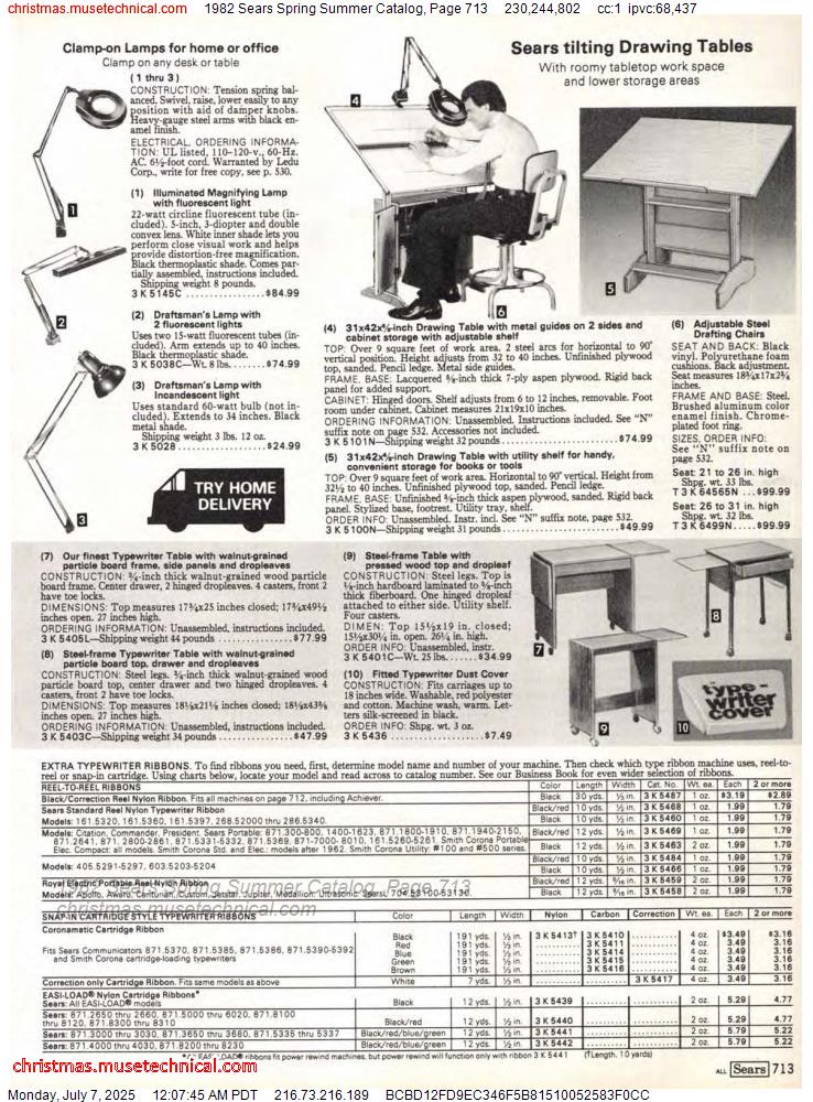 1982 Sears Spring Summer Catalog, Page 713