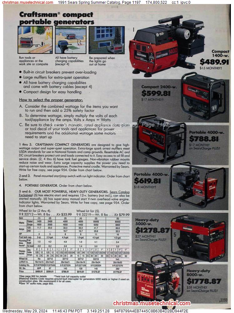 1991 Sears Spring Summer Catalog, Page 1197